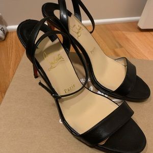 Loubi Queen Red Sole Ankle Wrap Sandals